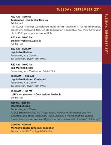 2025 TCOLE Conference - Tues